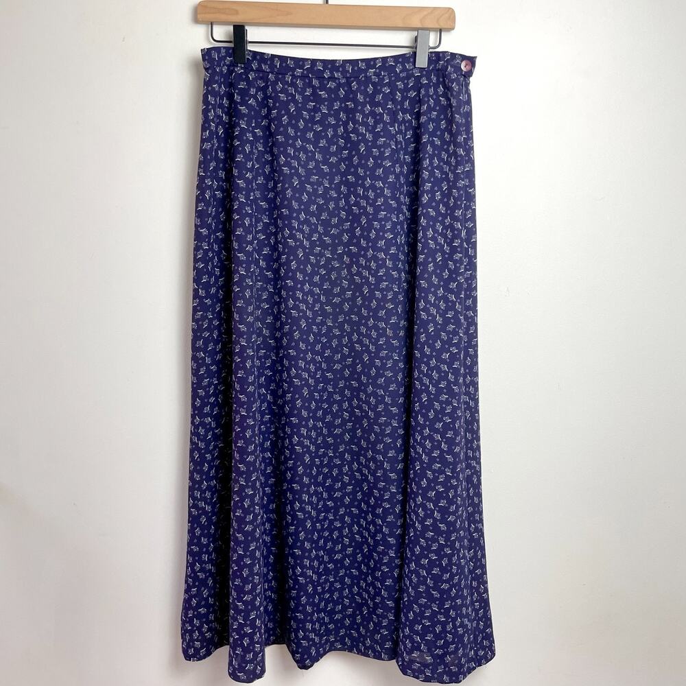Vintage 90s Pendleton Midi A-Line Skirt Medium Cottage Feminine Minimalist‎